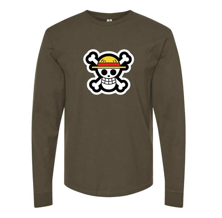 Men's Straw Hat Long Sleeve T-Shirt