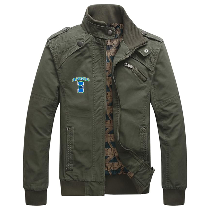 Men's   Texas AM CC Islanders  Dwar Casual Washed Cotton Military Outdoor Jackets with Shoulder Straps