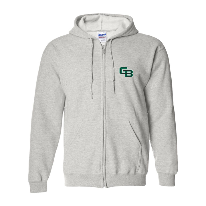 Men's Wisconsin Green Bay Phoenix Gildan  Heavy Blend Full Zip Hooded Sweatshirt
