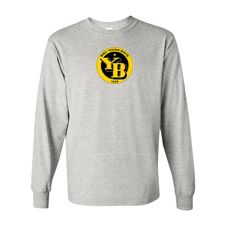 Men's Young Boys Soccer Gildan Heavy Cotton Long Sleeve T-Shirt