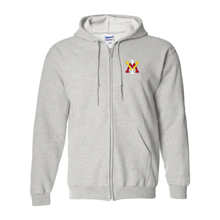 Men's VMI Keydets  Gildan  Heavy Blend Full Zip Hooded Sweatshirt