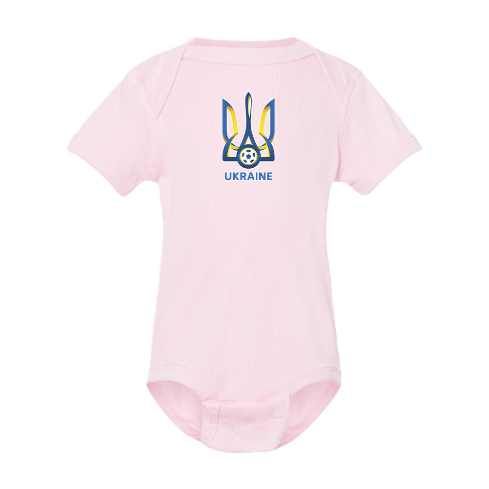 Ukraine National Football Soccer Team Rabbit Skins Infant Baby Rib Bodysuit