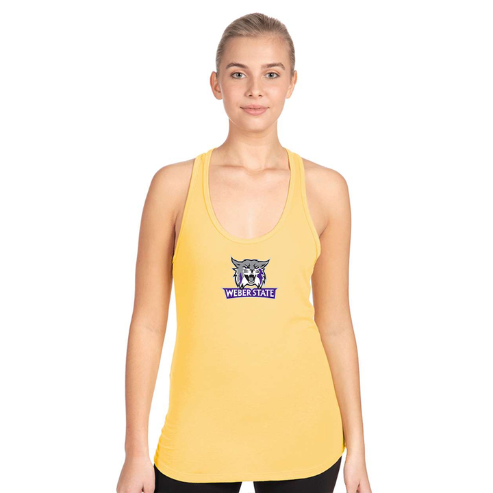 Women's Weber State Wildcats Next Level Ideal Racerback Tank
