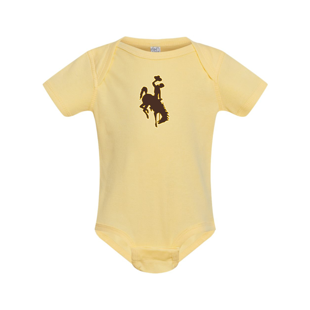 Wyoming Cowboys  Rabbit Skins Infant Baby Rib Bodysuit