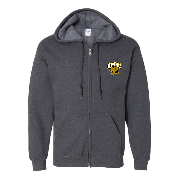 Men's UMBC Retrievers JERZEES NuBlend Full-Zip Hooded Sweatshirt