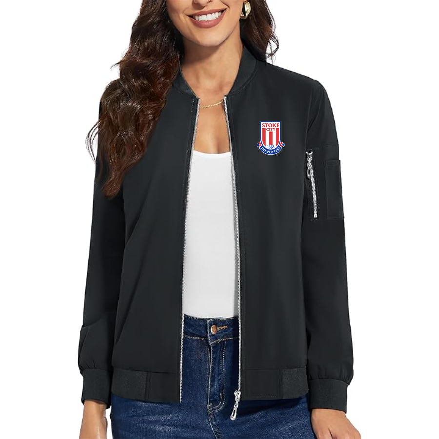 Women's Stoke City Soccer  Premium Bomber Jacket Outerwear