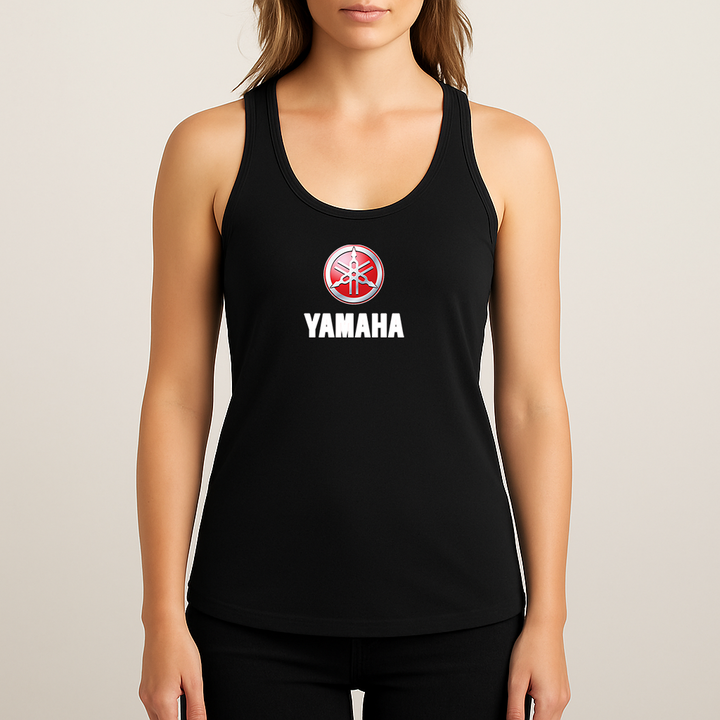 Women's yamaha logo Racerback Tank Top