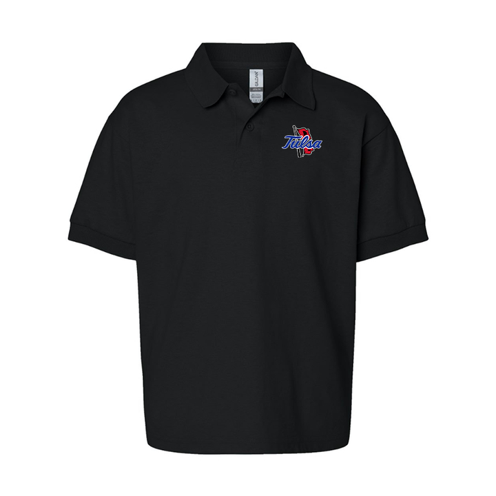 Youth Tulsa Golden Hurricane Gildan Dry Blend Jersey Polo