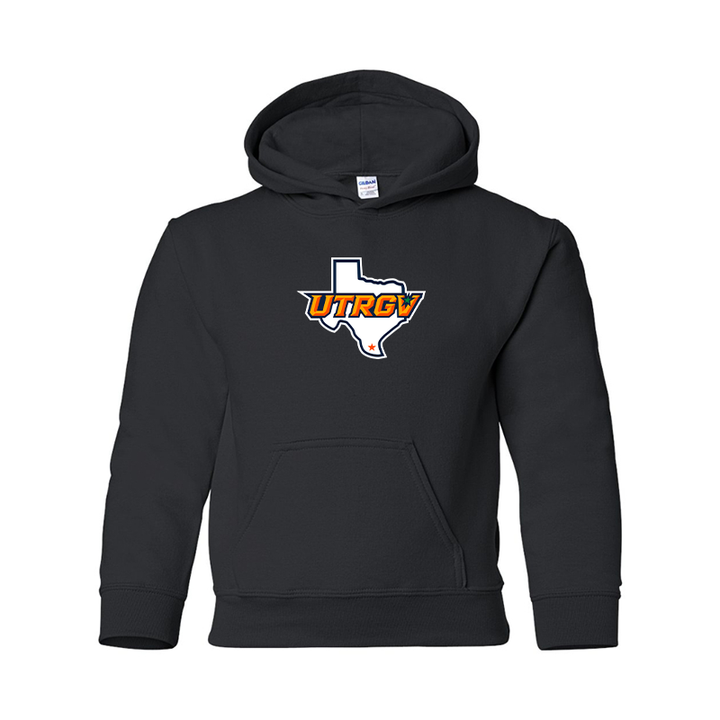 Youth UTRGV Vaqueros Gildan Heavy Blend  Hooded Sweatshirt