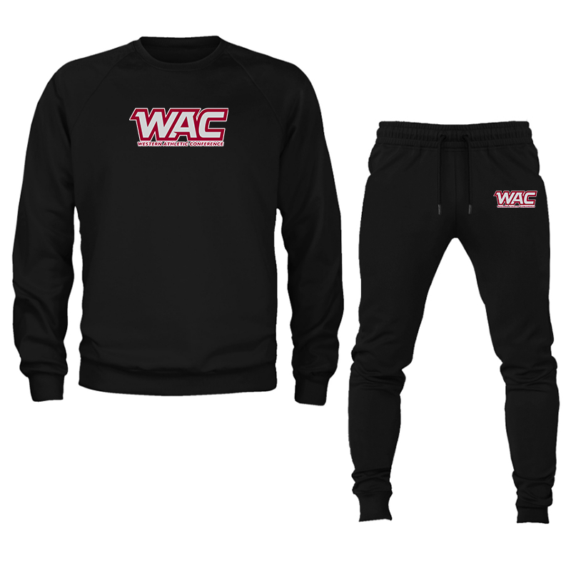 Men's Western Athletic Conference Crewneck Sweatshirt Joggers Suit