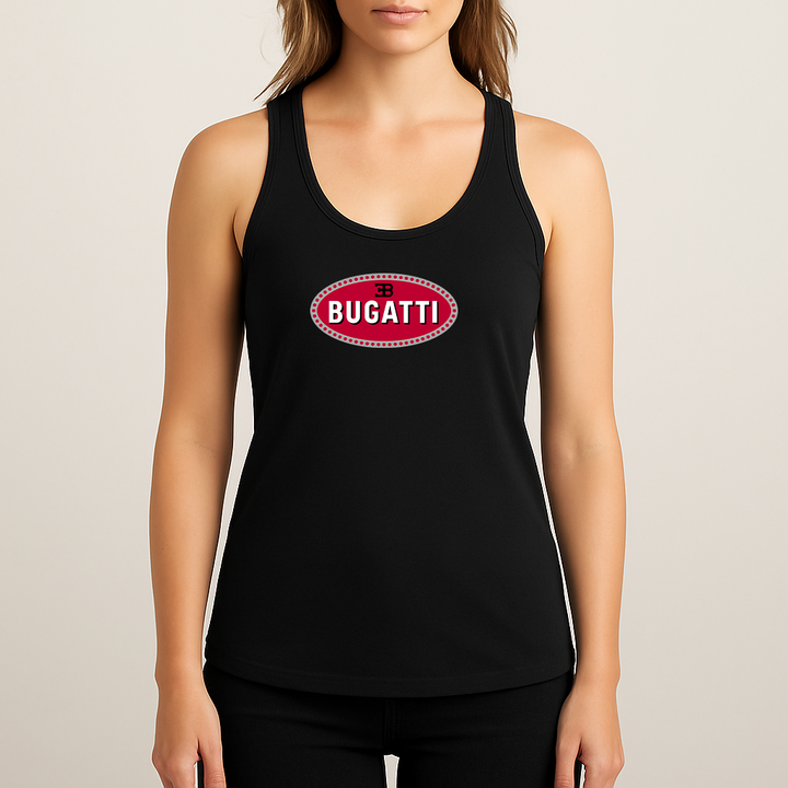 Women's Bugatti Car Racerback Tank Top