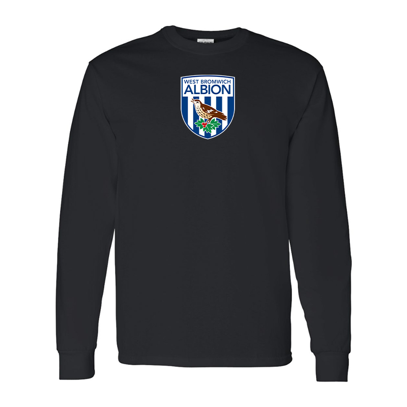 Men's West Bromwich Albion Soccer Gildan Heavy Cotton Long Sleeve T-Shirt