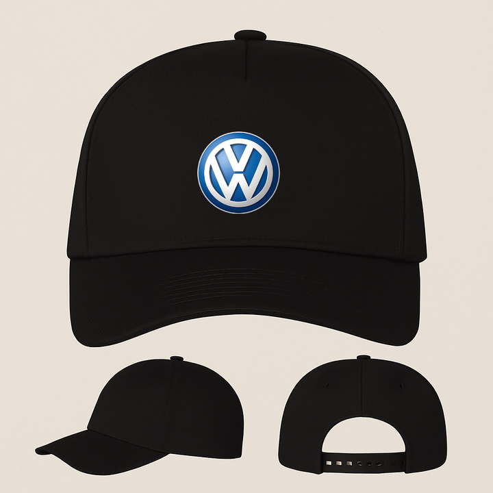 VW Volkswagen Car Five Panel Twill Snapback Cap