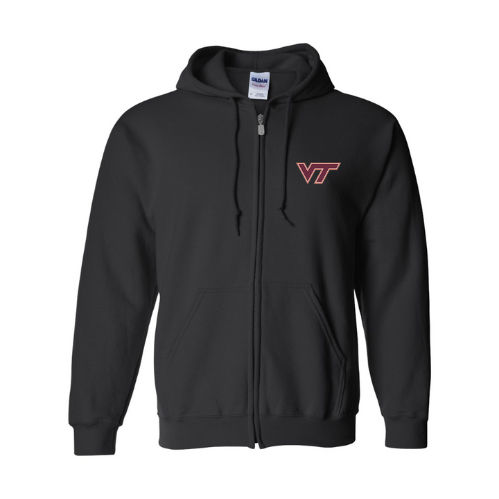 Men's Virginia Tech Hokies JERZEES NuBlend Full-Zip Hooded Sweatshirt