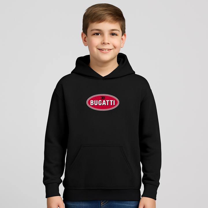 Youth Kids Bugatti Car Pullover Hoodie