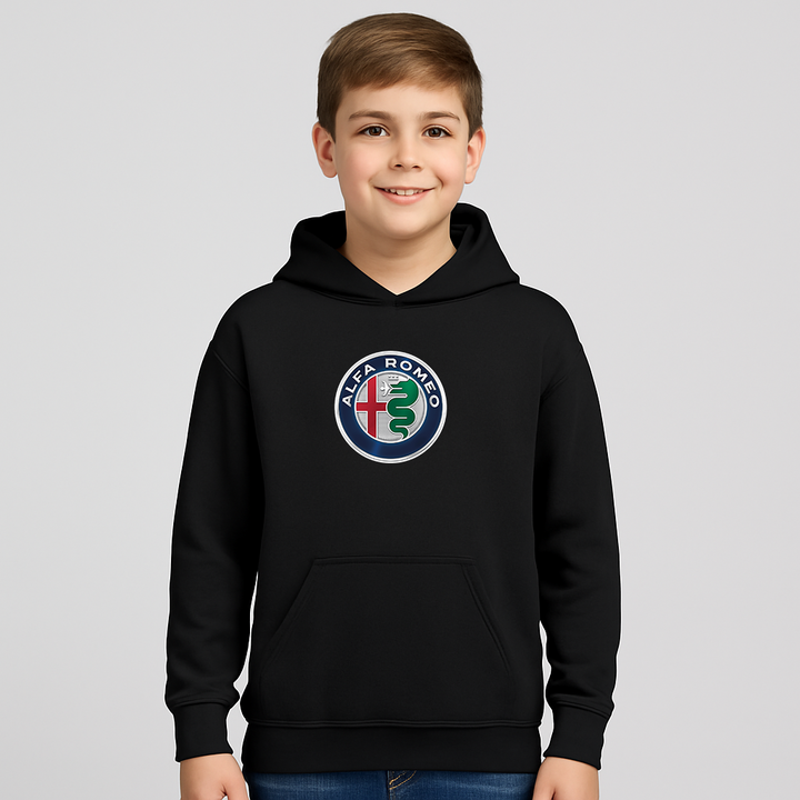 Youth Kids Alfa Romeo Car Pullover Hoodie