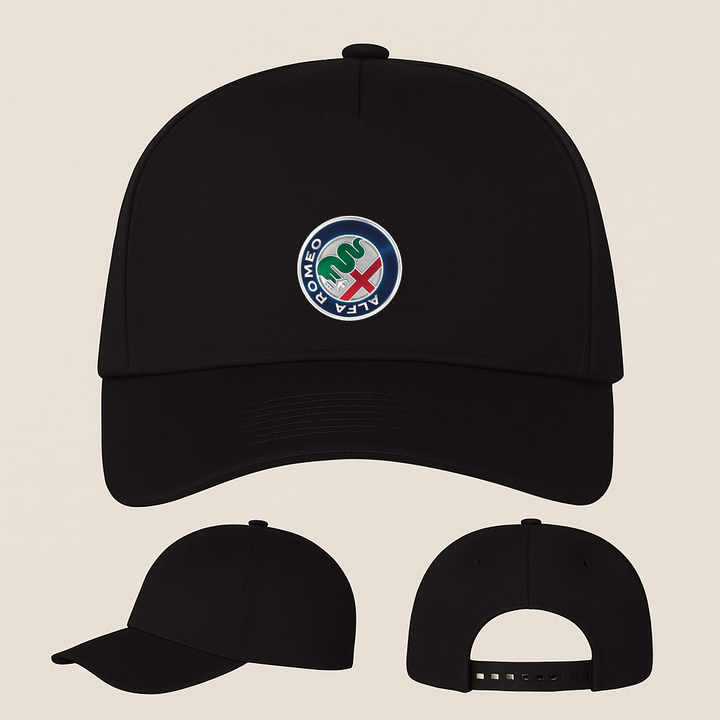 Alfa Romeo Car Five Panel Twill Snapback Cap