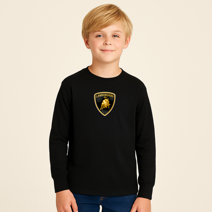 Youth Kids Lamborghini Car Long Sleeve T-Shirt