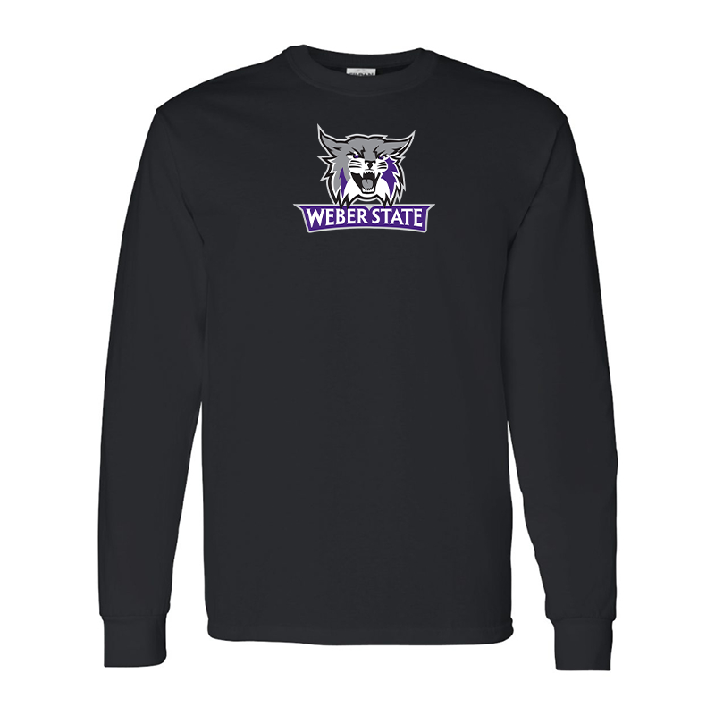 Men's Weber State Wildcats Gildan Heavy Cotton Long Sleeve T-Shirt