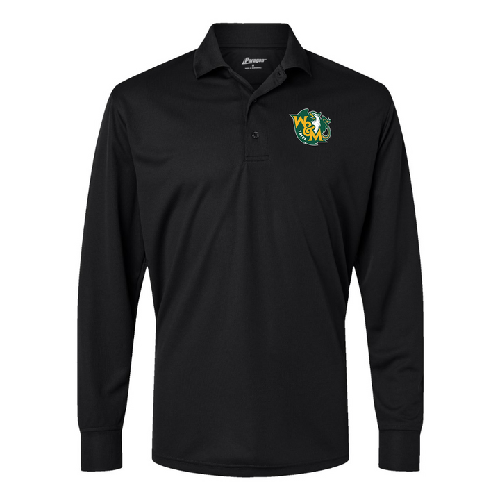 Men's William and Mary Tribe  Paragon Prescott Long Sleeve Polo