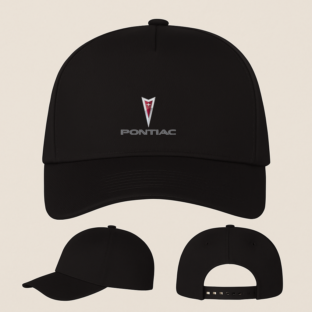 Pontiac Car Symbol Five Panel Twill Snapback Cap