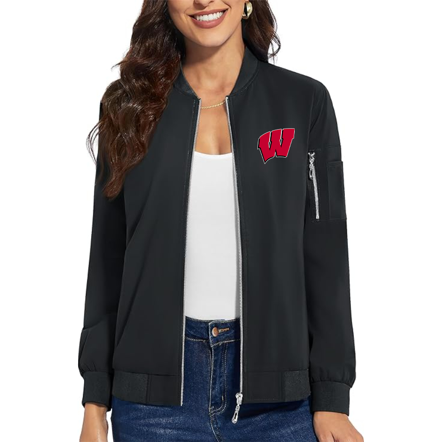 Women's Wisconsin Badgers Premium Bomber Jacket Outerwear