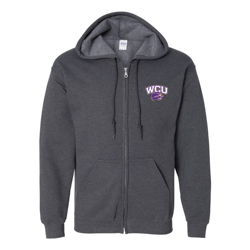 Men's Western Carolina Catamounts JERZEES NuBlend Full-Zip Hooded Sweatshirt