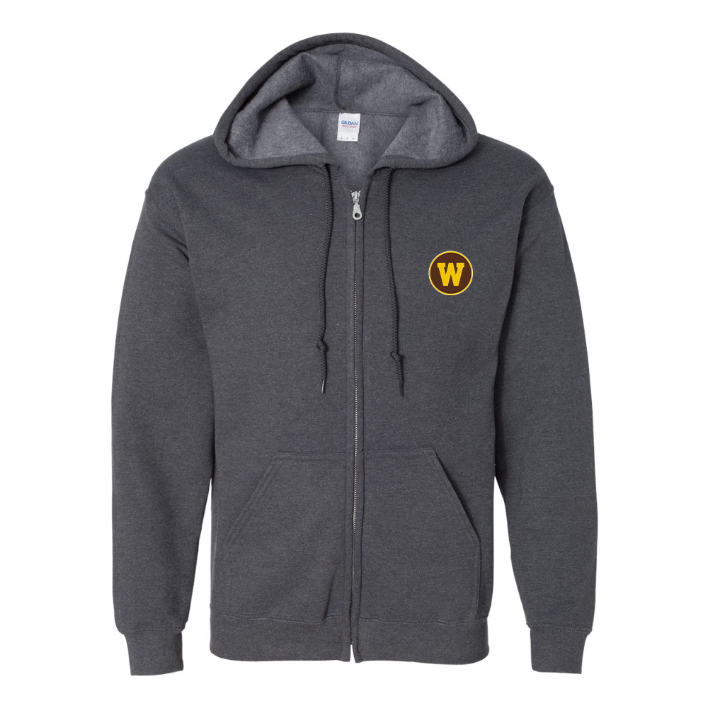 Men's Western Michigan Broncos  JERZEES NuBlend Full-Zip Hooded Sweatshirt