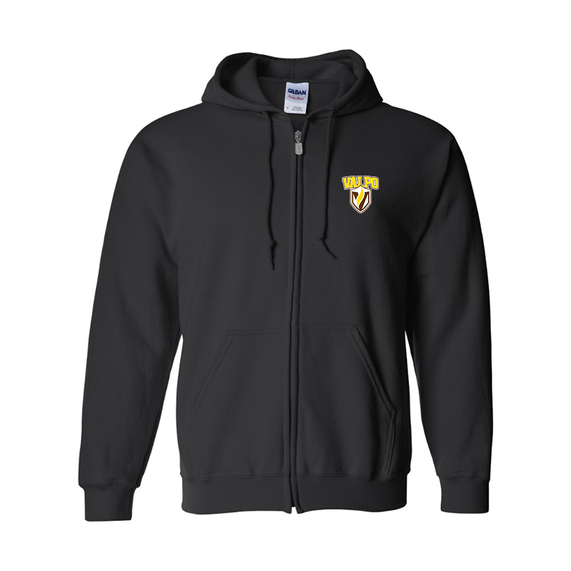 Men's Valparaiso Crusaders Gildan  Heavy Blend Full Zip Hooded Sweatshirt