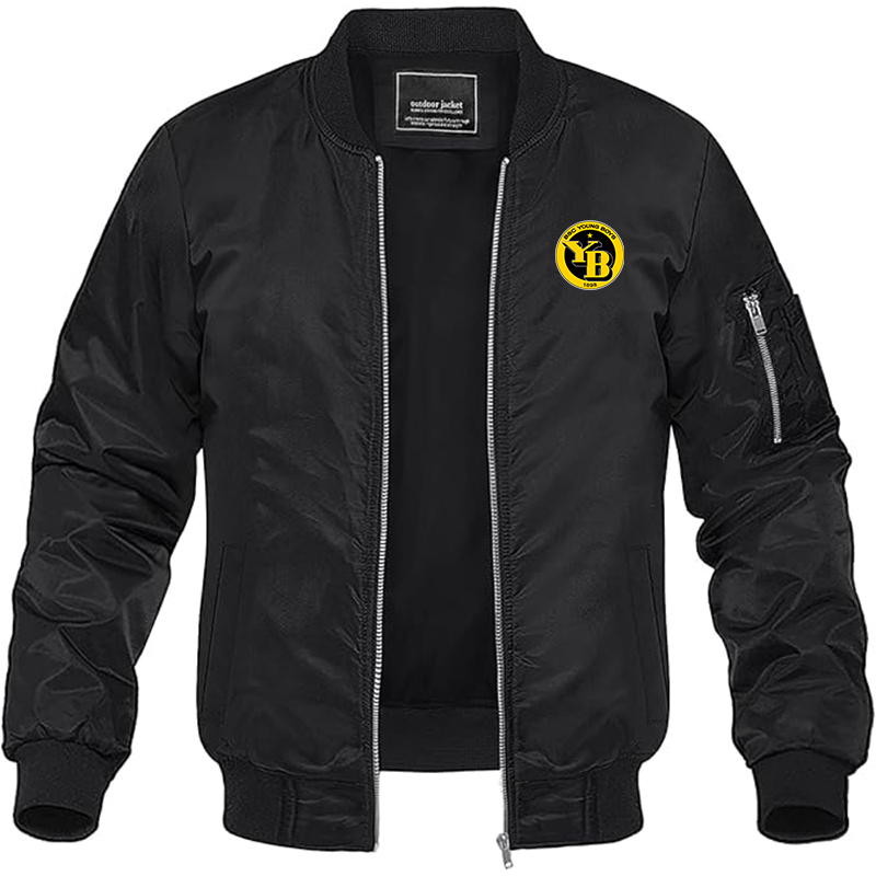 Men's  Young Boys Soccer Lightweight Bomber Jacket Windbreaker Softshell Varsity Jacket Coat