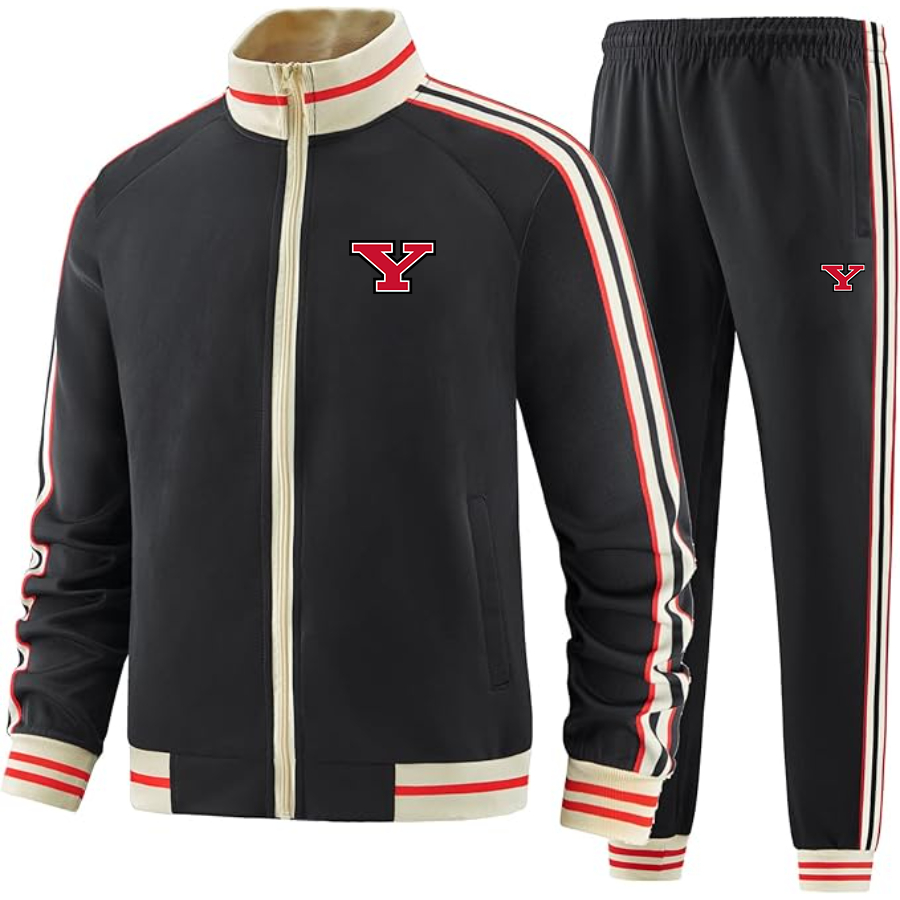 Men's Youngstown State Penguins Tracksuit with Bold Striped Accents and Zippered Front