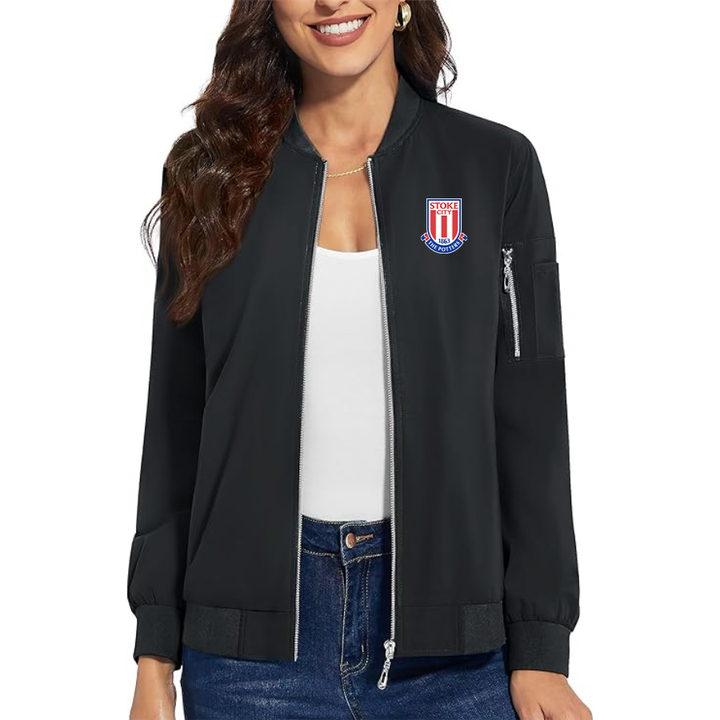 Women's Stoke City Soccer  Premium Bomber Jacket Outerwear