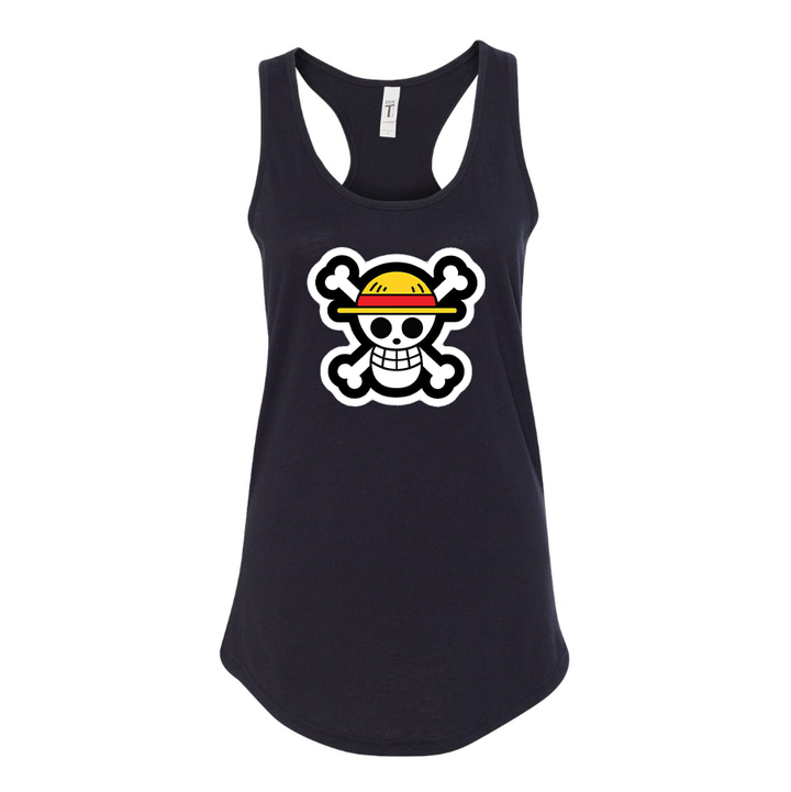 Women's Straw Hat  Racerback Tank Top
