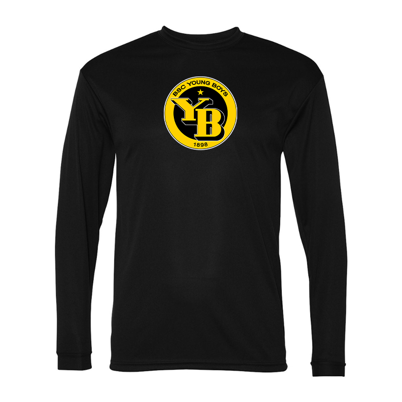 Men's  Young Boys Soccer Performance Long Sleeve T-Shirt