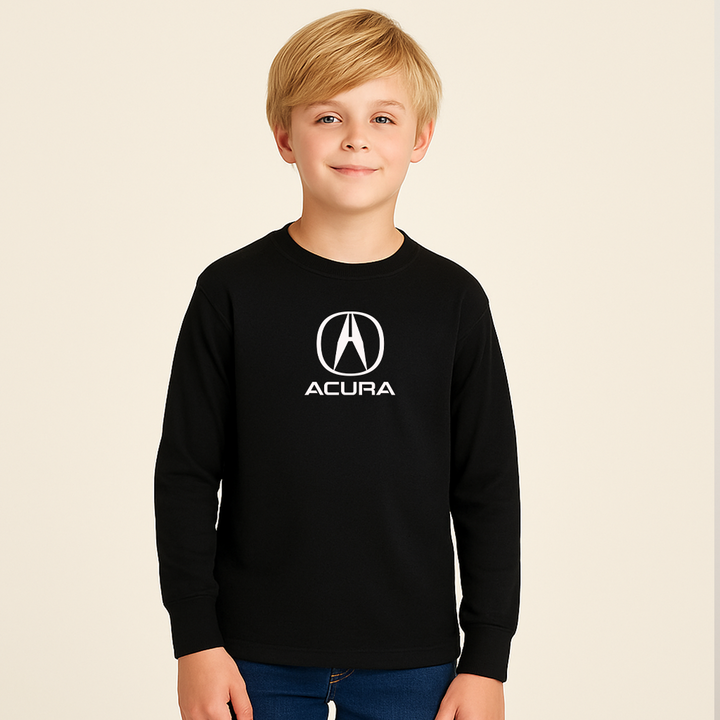 Youth Kids Acura Car Long Sleeve T-Shirt