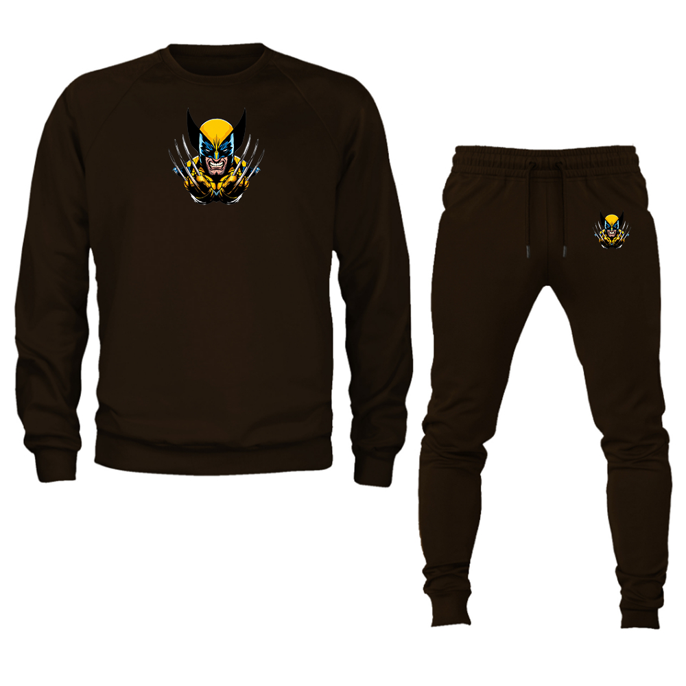 Men's Wolverine 2025 Art  Crewneck Sweatshirt Joggers Suit