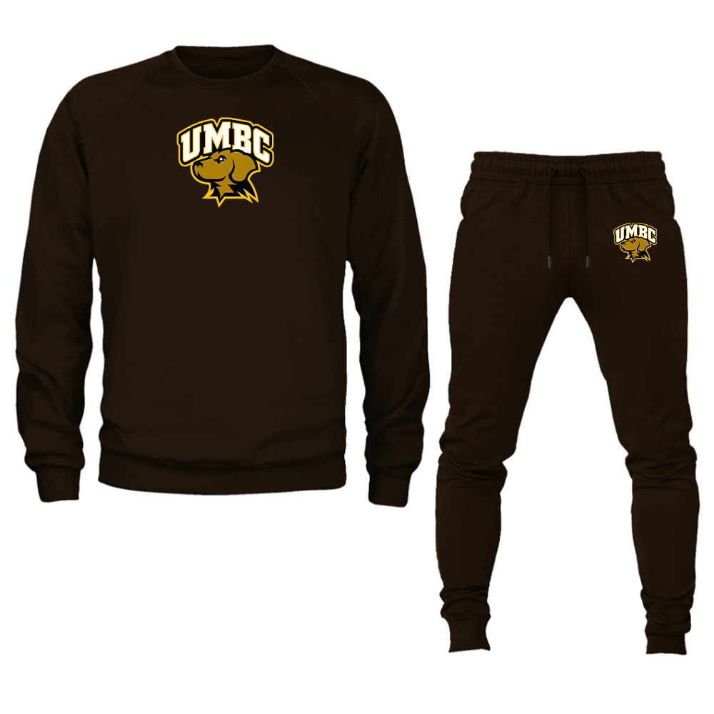 Men's UMBC Retrievers Crewneck Sweatshirt Joggers Suit