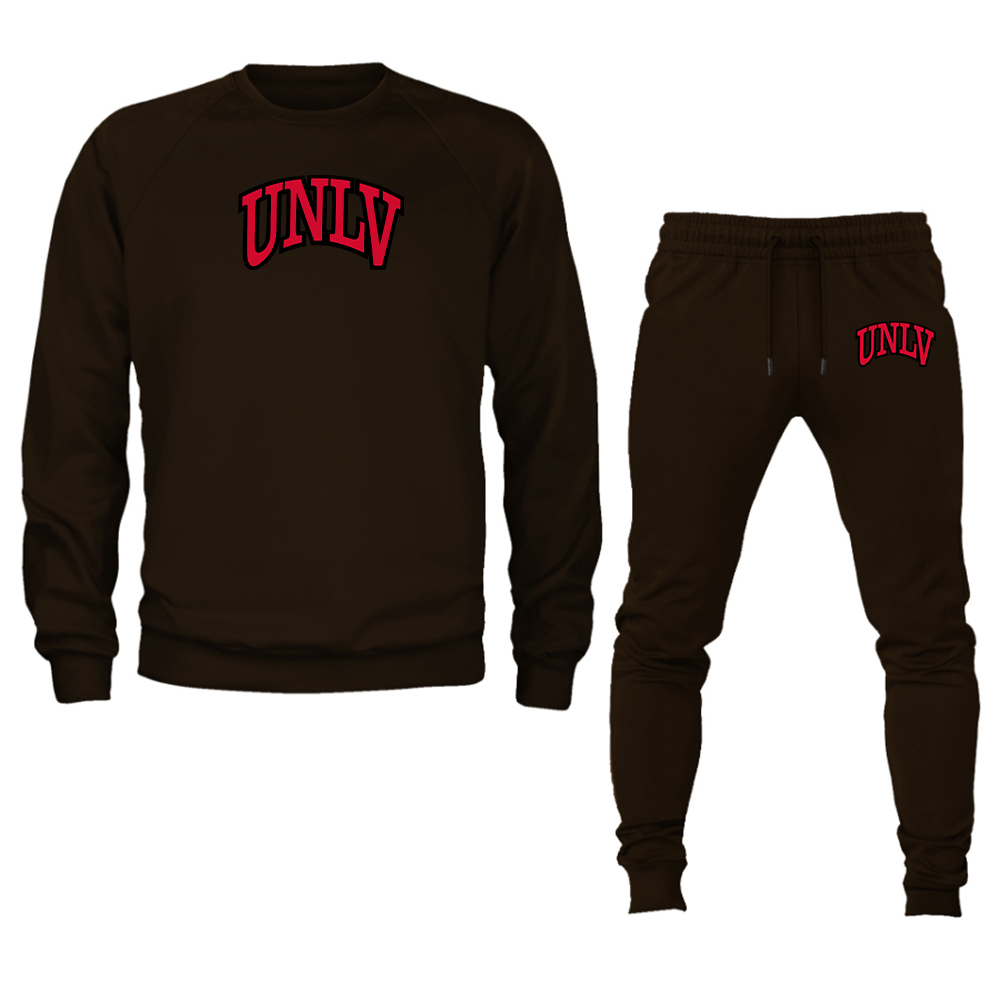 Men's UNLV Rebels Crewneck Sweatshirt Joggers Suit