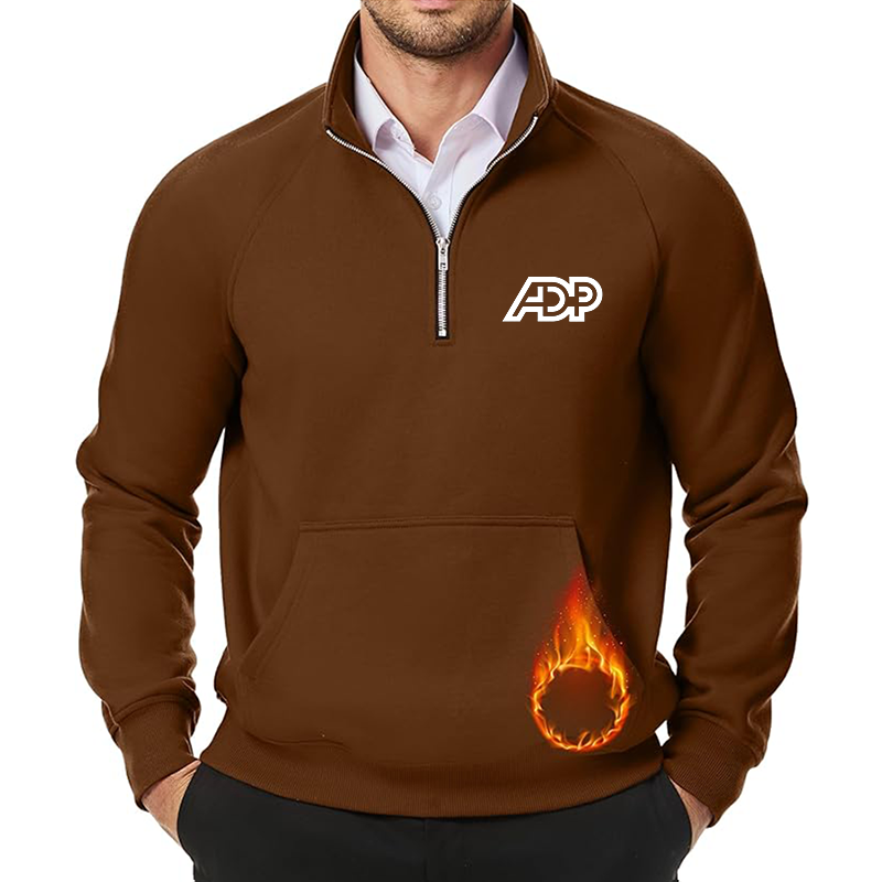 Men's  ADP JMIERR Quarter Zip Pullover Heavy Sweatshirts Warm Fleece Sweatshirt Polo Shirt with Pockets