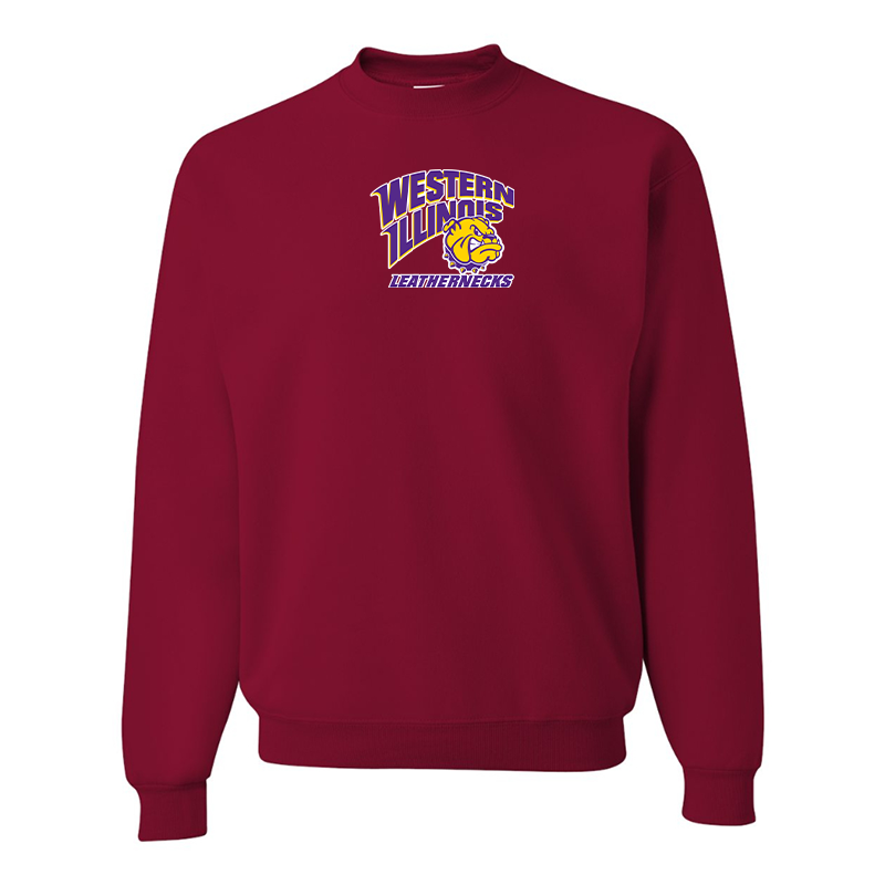 Men's Western Illinois Leathernecks  JERZEES NuBlend Crewneck Sweatshirt