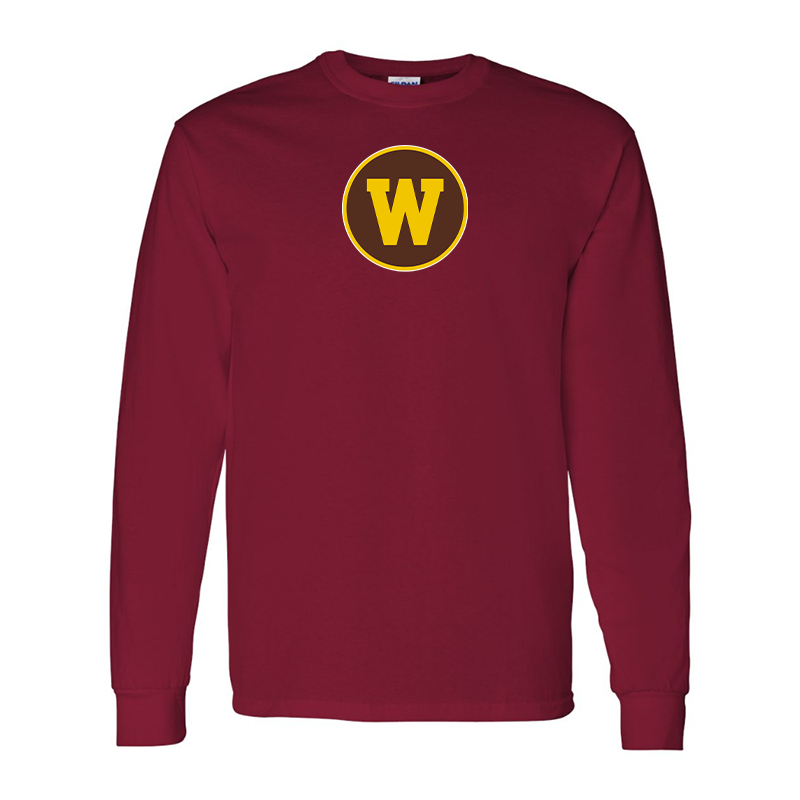 Men's Western Michigan Broncos Gildan Heavy Cotton Long Sleeve T-Shirt