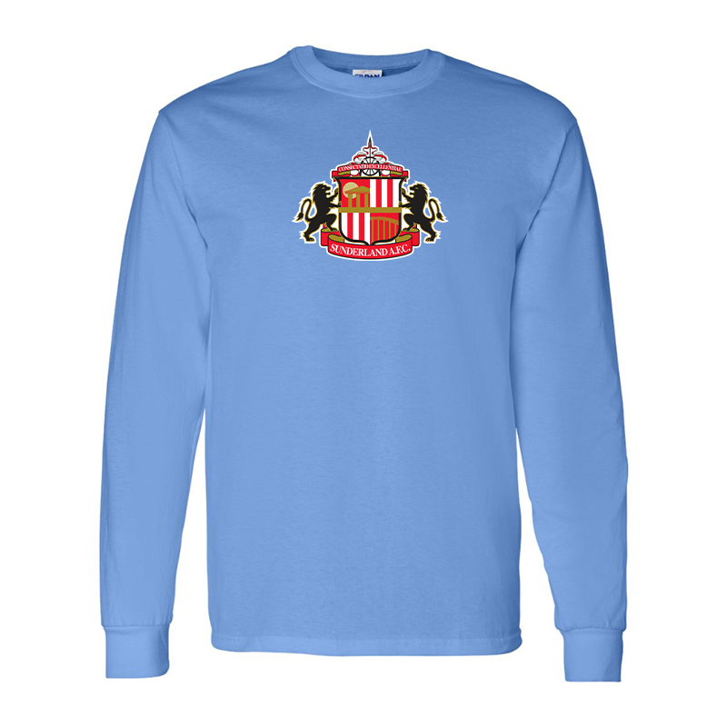 Men's  Sunderland AFC Soccer Gildan Heavy Cotton Long Sleeve T-Shirt