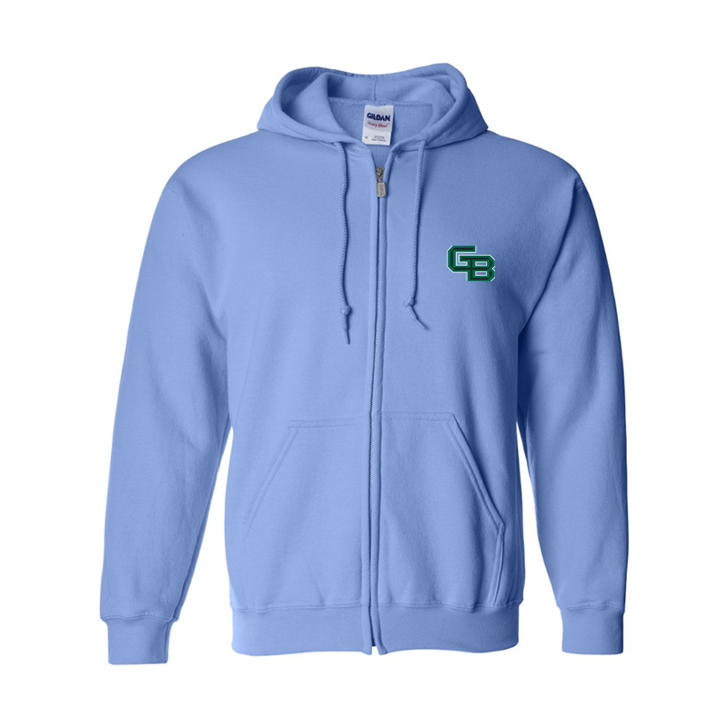 Men's Wisconsin Green Bay Phoenix Gildan  Heavy Blend Full Zip Hooded Sweatshirt