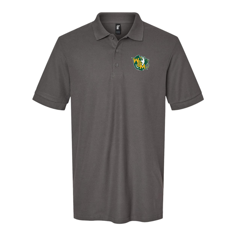 Men's William and Mary Tribe Gildan Hammer Pique Polo