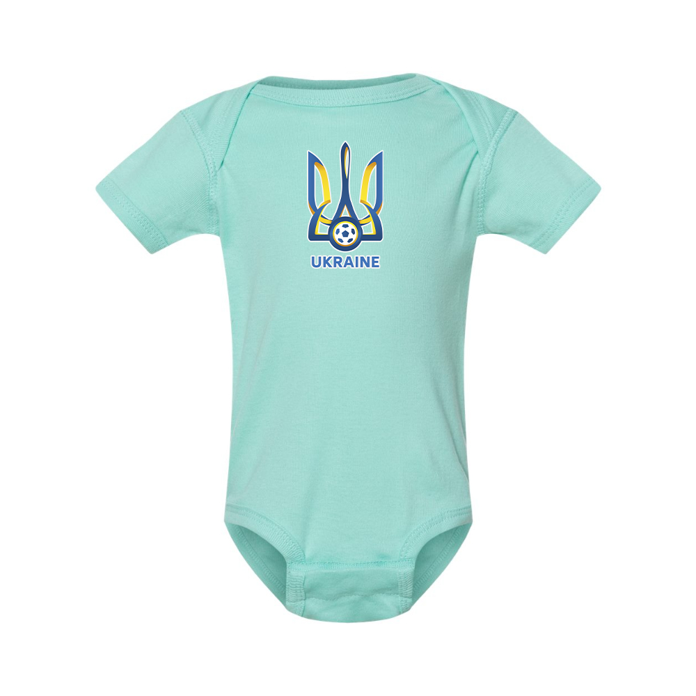 Ukraine National Football Soccer Team Rabbit Skins Infant Baby Rib Bodysuit