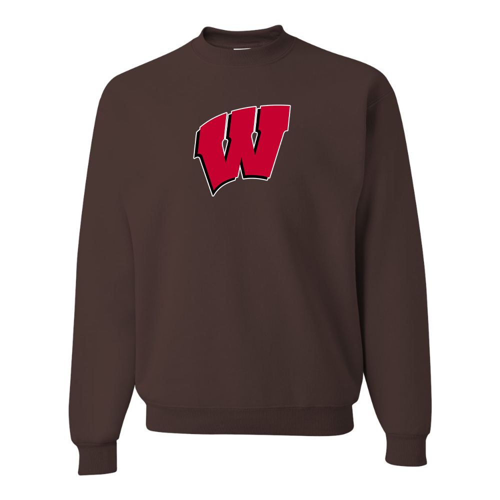 Men's Wisconsin Badgers JERZEES NuBlend Crewneck Sweatshirt