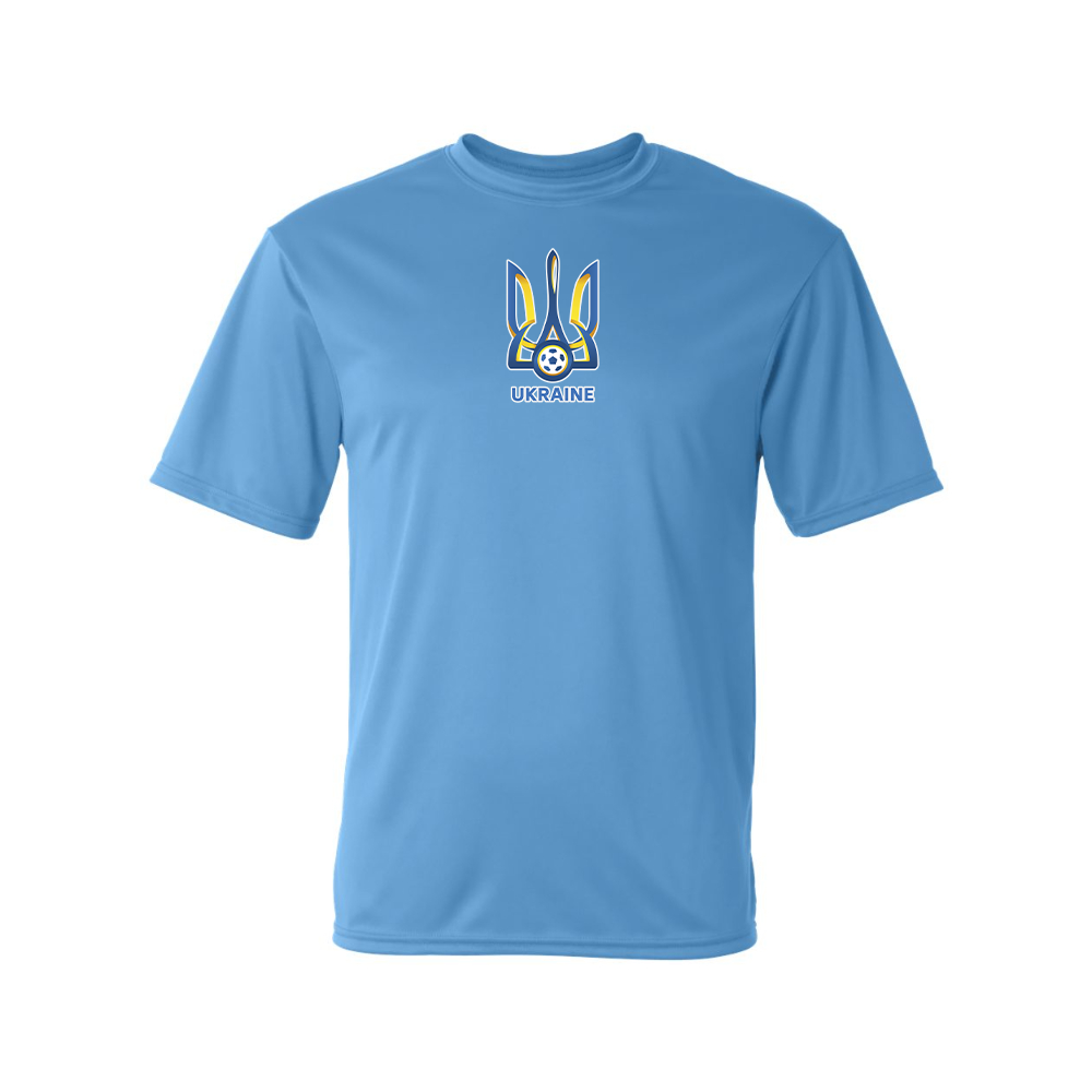 Men's Ukraine National Football Soccer Team Polyester T-Shirt