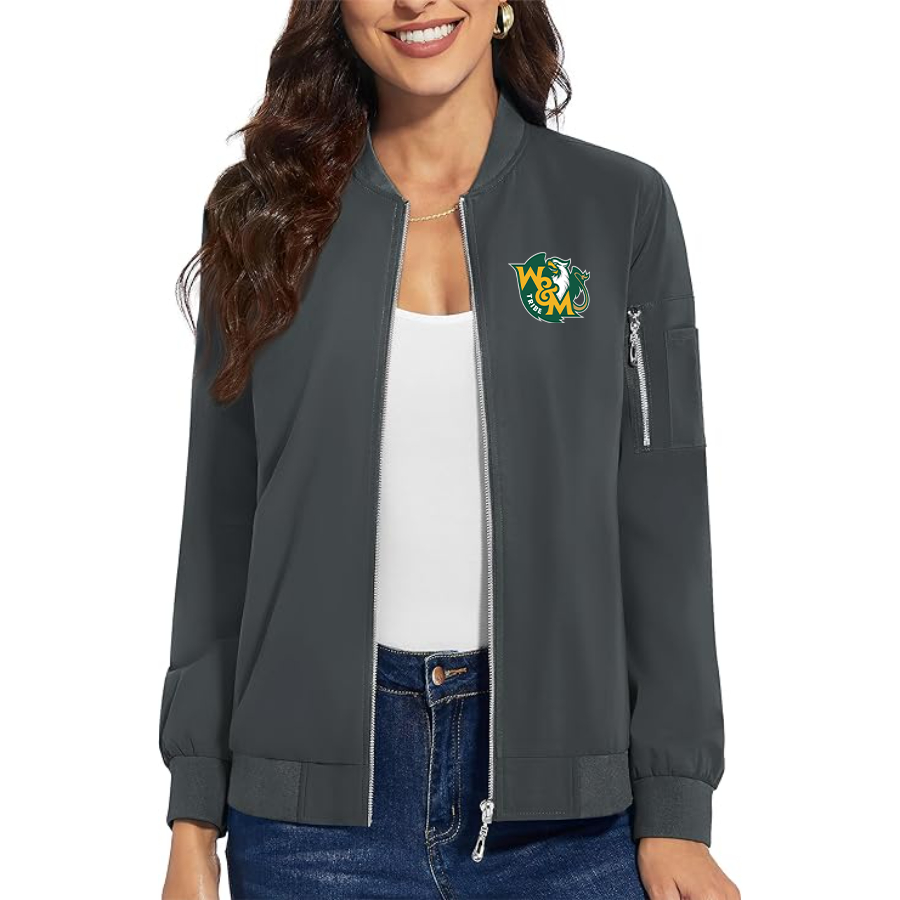Women's William and Mary Tribe  Premium Bomber Jacket Outerwear
