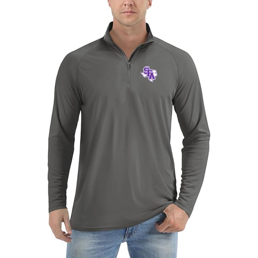 Men's  Stephen F. Austin Lumberjacks Lightweight Quarter-Zip Athletic Shirt Long Sleeve Western Carolina Catamounts
