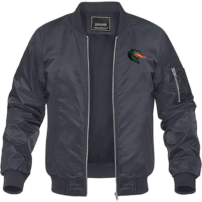 Men's UAB Blazers Lightweight Bomber Jacket Windbreaker Softshell Varsity Jacket Coat